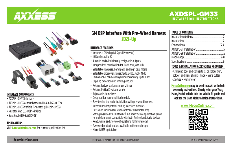 Página 1 del manual Manual de usuario AXESS AXDSPL-GM33