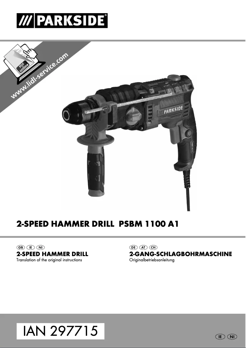 Image de la première page du manuel de l'appareil PSBM 1100 A1