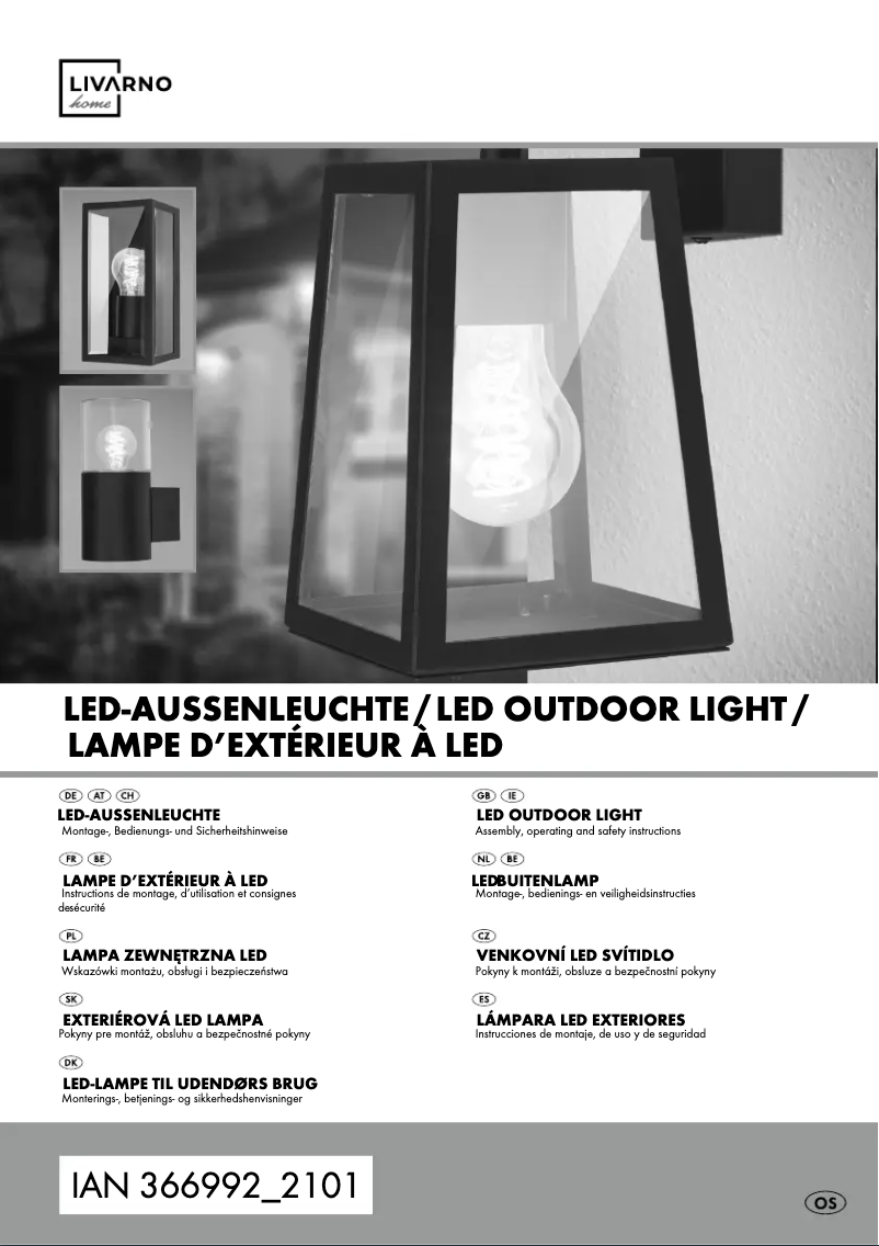 Page 1 de la notice Manuel utilisateur Livarno Lux IAN 366992