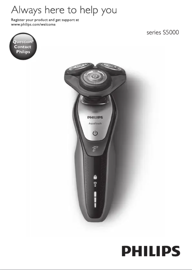 Page n°1 - Manuel utilisateur Philips AquaTouch S5050