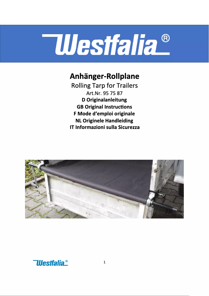 Página 1 del manual Manual de usuario Westfalia 957587