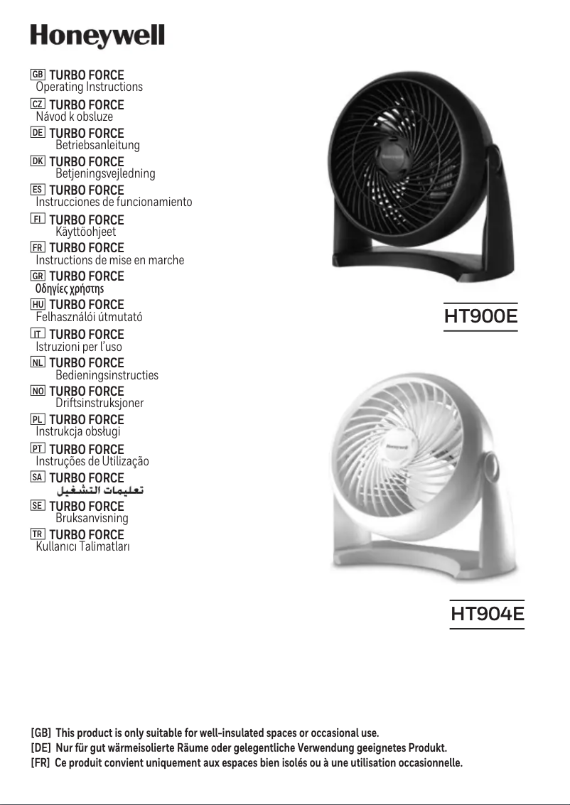 Page 1 de la notice Manuel utilisateur Honeywell HT900E
