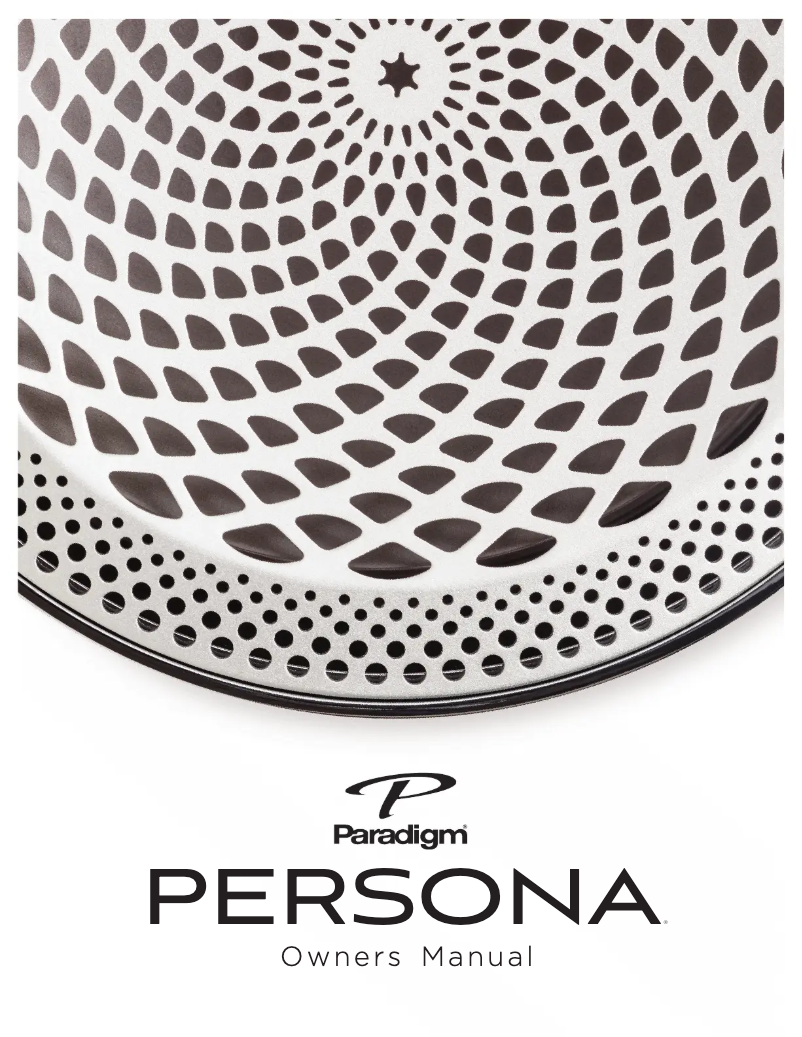 Page n°1 - Manuel utilisateur Paradigm Persona B