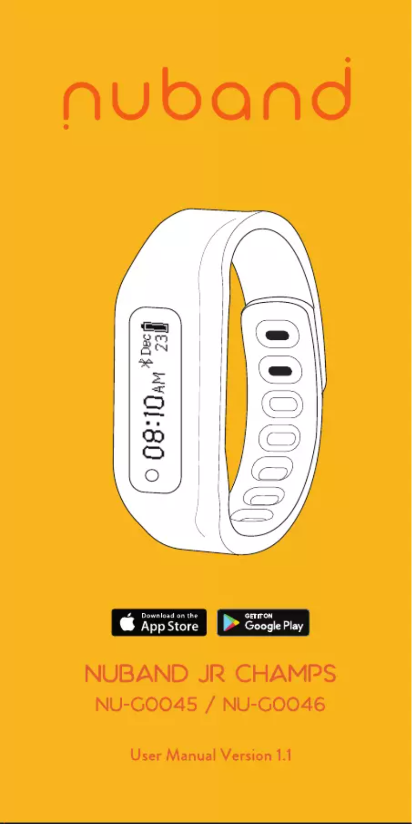 Image de la première page du manuel de l'appareil Jr Champs NU-G0046