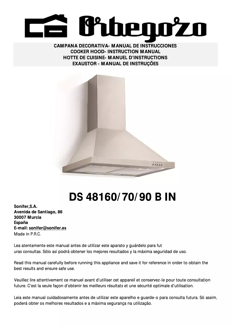 Image de la première page du manuel de l'appareil DS 48170 B IN