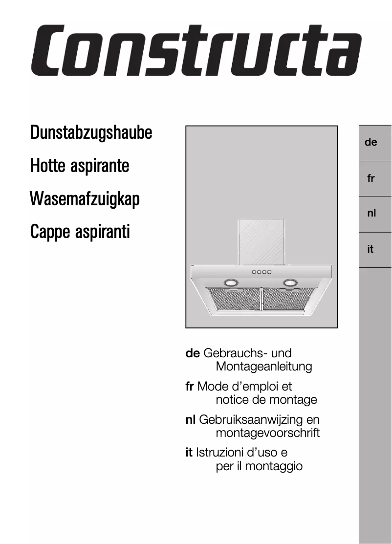Page 1 de la notice Manuel utilisateur Constructa CD66750