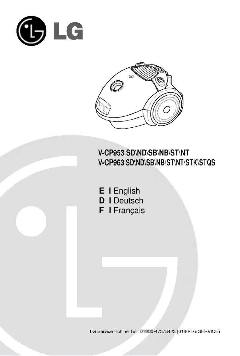 Page n°1 - Manuel utilisateur LG V-CP963STG