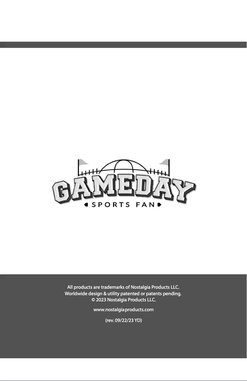 Page n°1 - Manuel utilisateur GameDay GDKK4RDSL