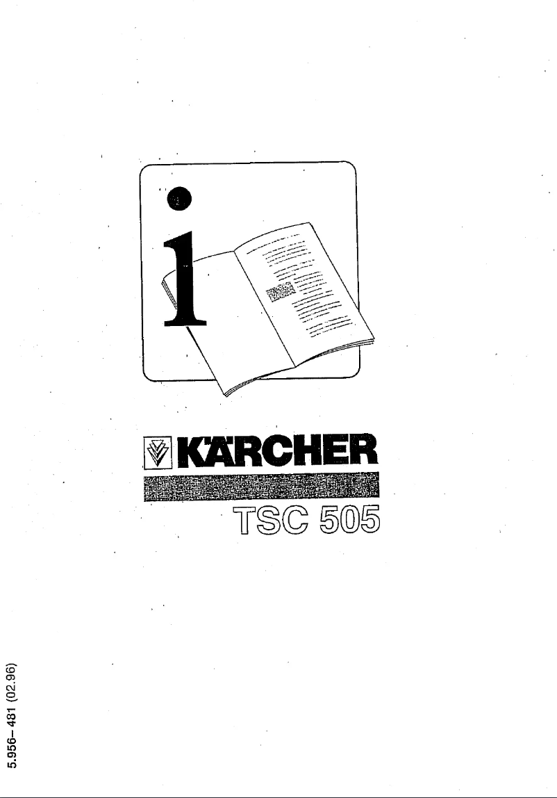 Page n°1 - Manuel utilisateur Kärcher TSC 505