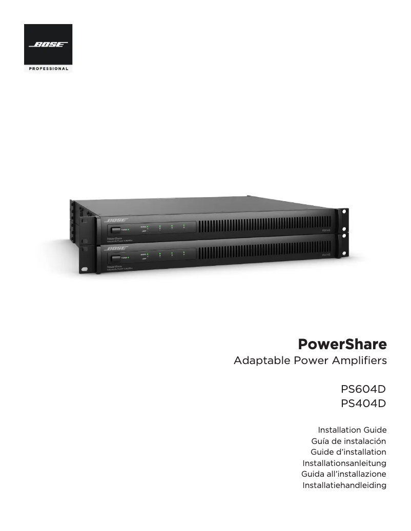 Page n°1 - Manuel utilisateur Bose PowerShare PS404D