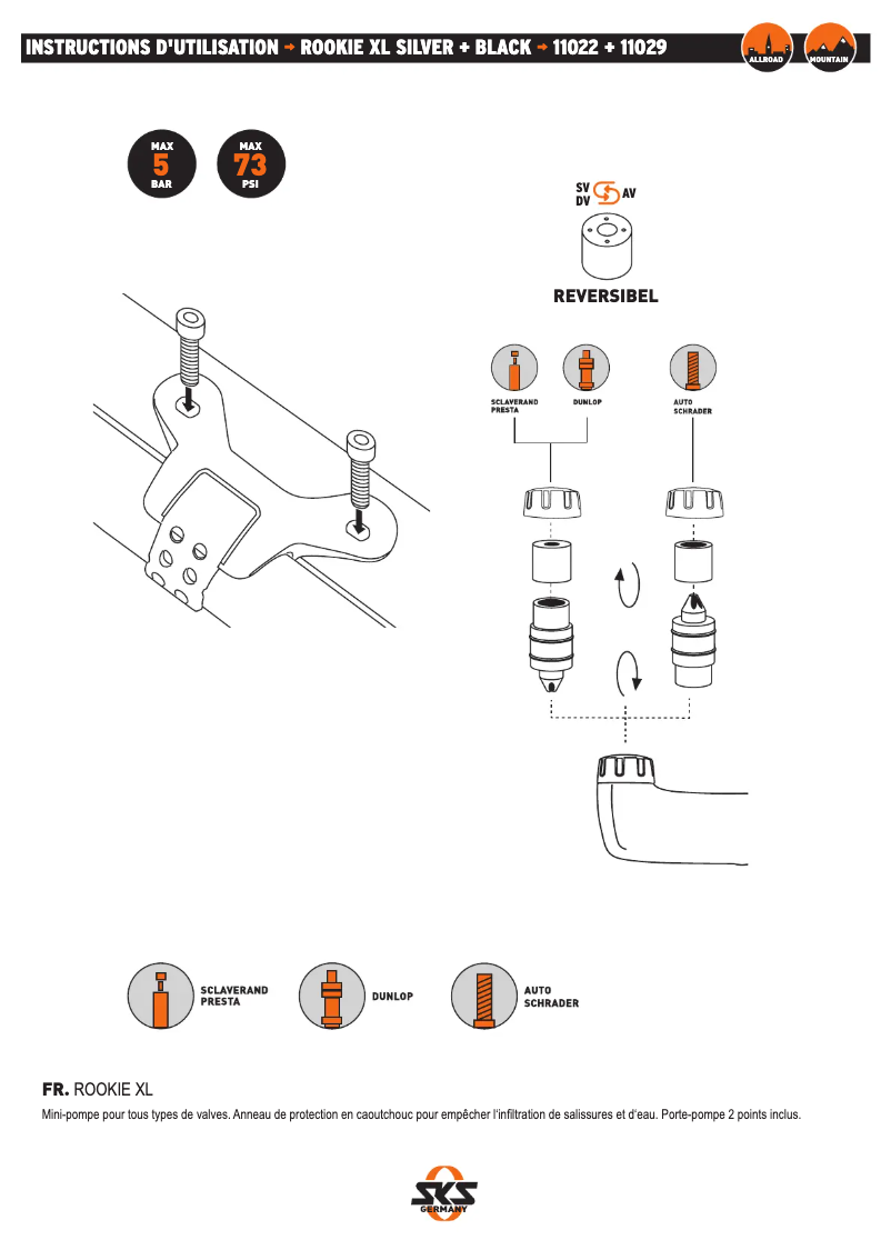 Image de la première page du manuel de l'appareil Rookie XL