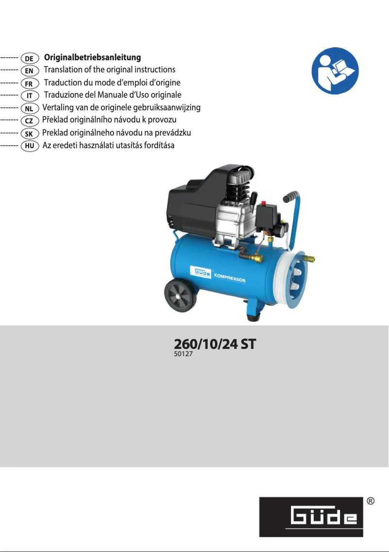 Página 1 del manual Manual de usuario Güde Kompressor-Set 260/10/24 ST