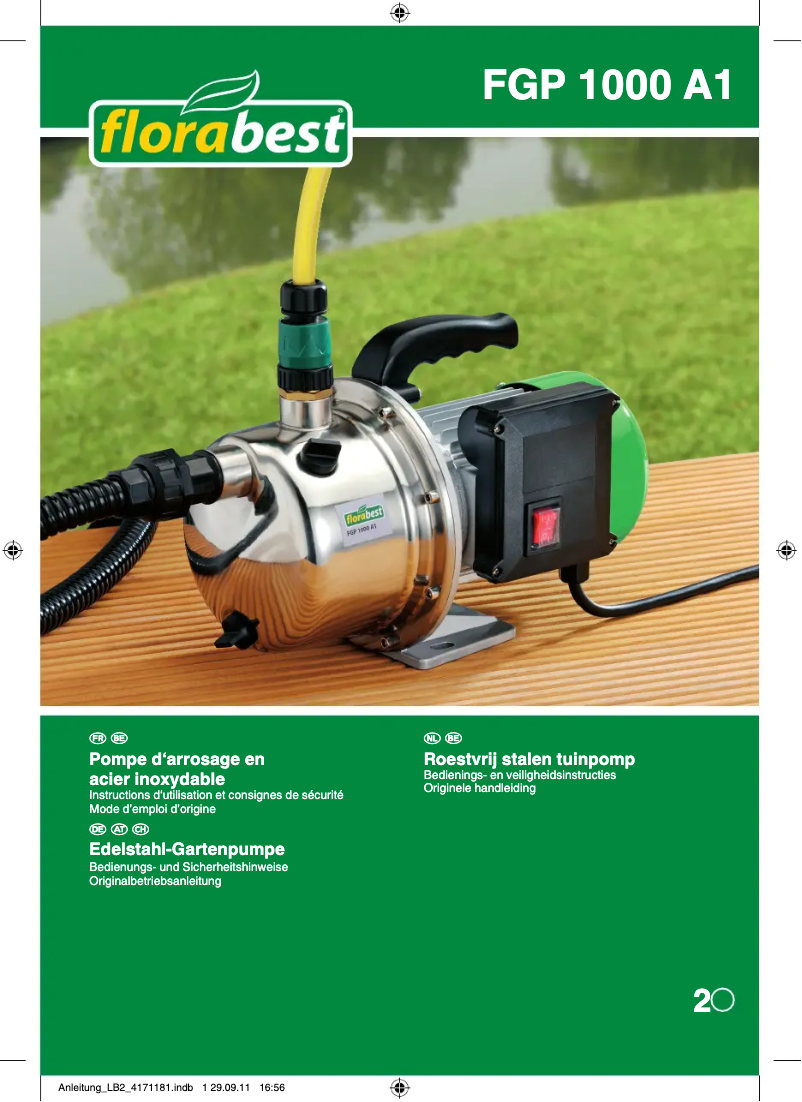 Page n°1 - Manuel utilisateur Florabest FGP 1000 A1