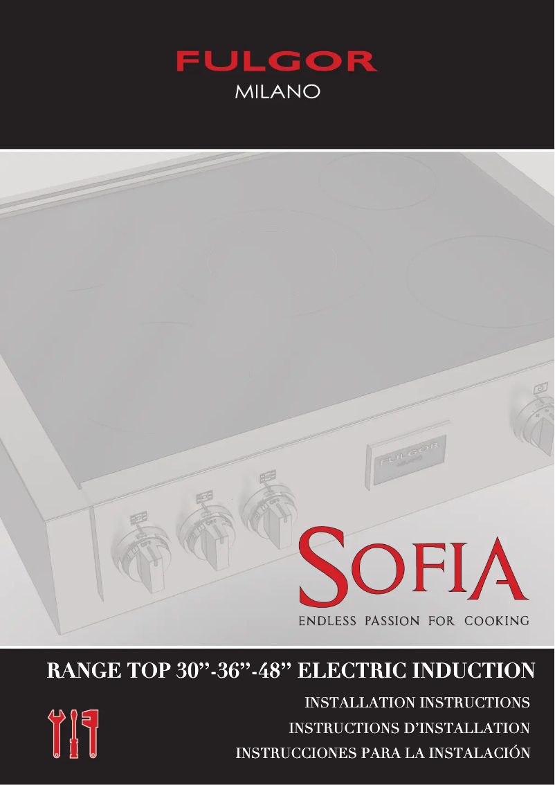 Page 1 de la notice Guide d'installation Fulgor Milano F6IRT487S1