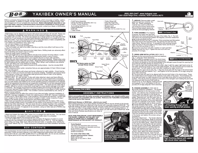 Image de la première page du manuel de l'appareil Yak