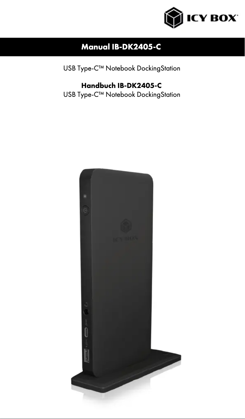 Page 1 de la notice Manuel utilisateur Icy Box IB-DK2405-C