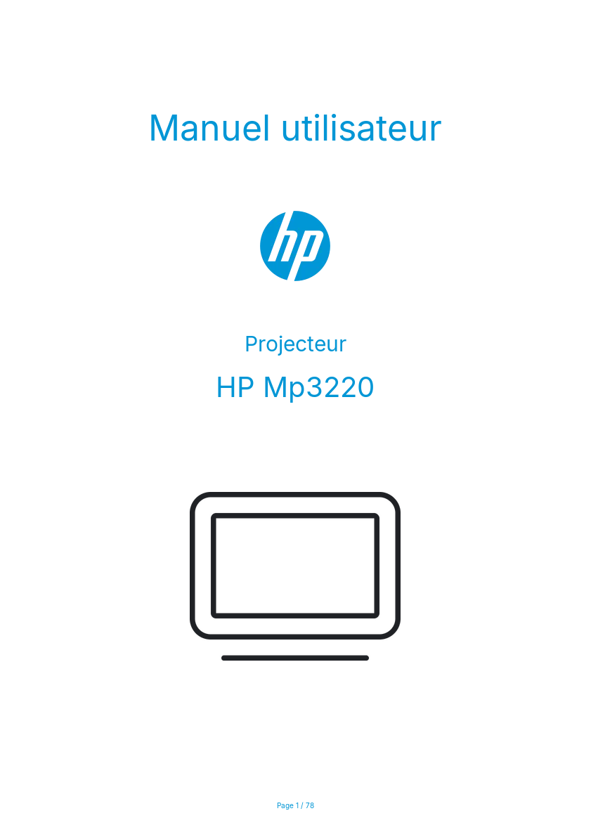 Page n°1 - Manuel utilisateur HP Mp3220