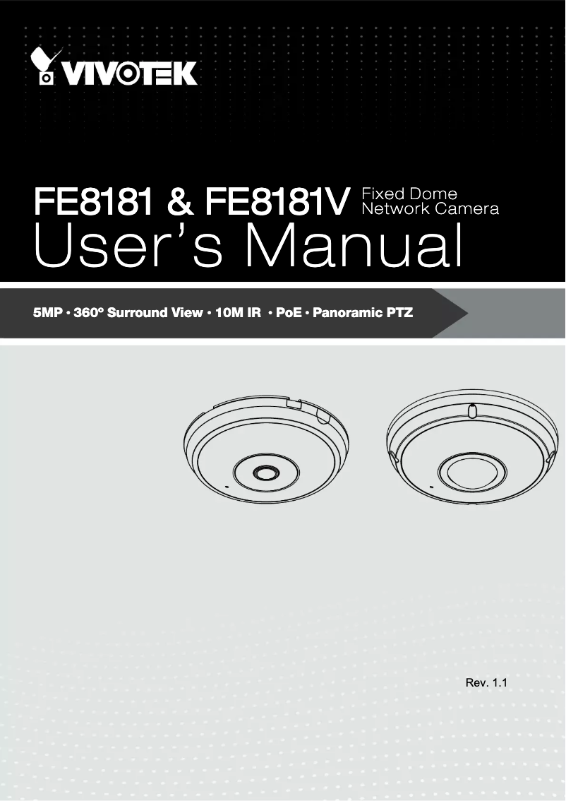 Page n°1 - Manuel utilisateur Vivotek FE8181V