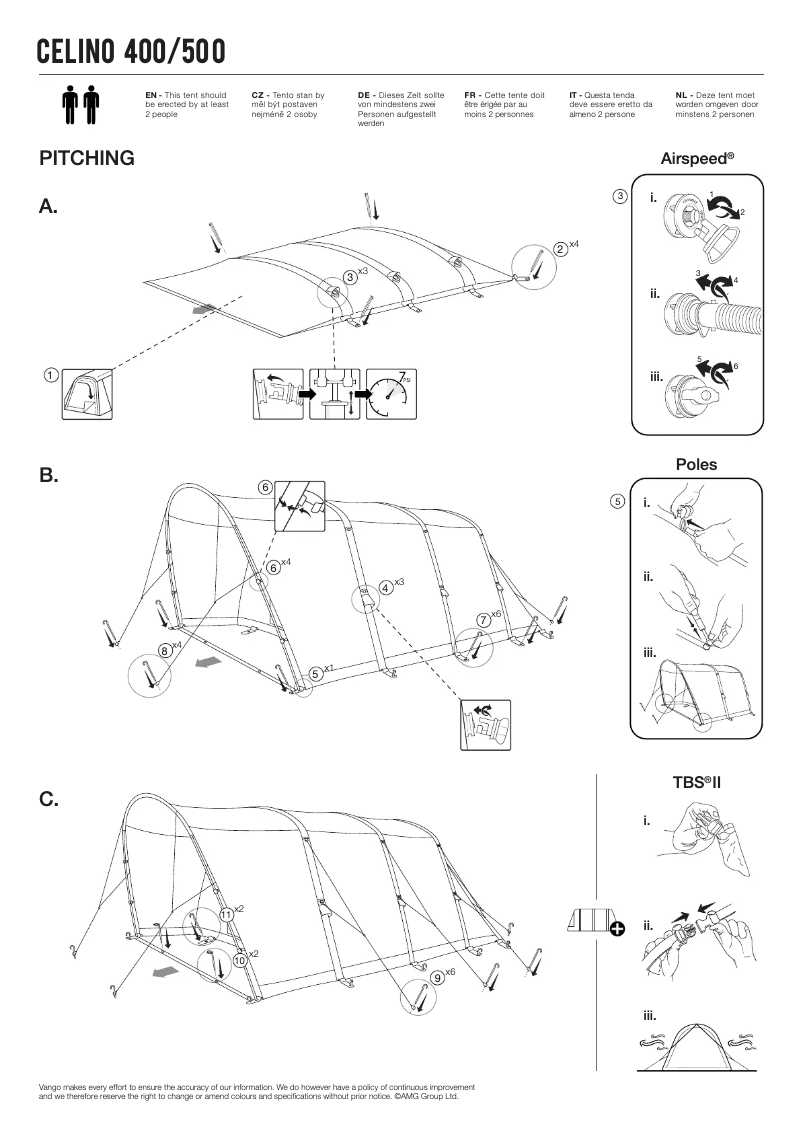 Image de la première page du manuel de l'appareil Celino Air 400