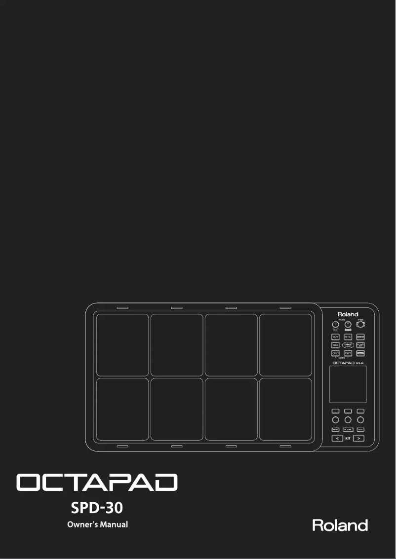 Page n°1 - Manuel utilisateur Roland Octapad SPD-30