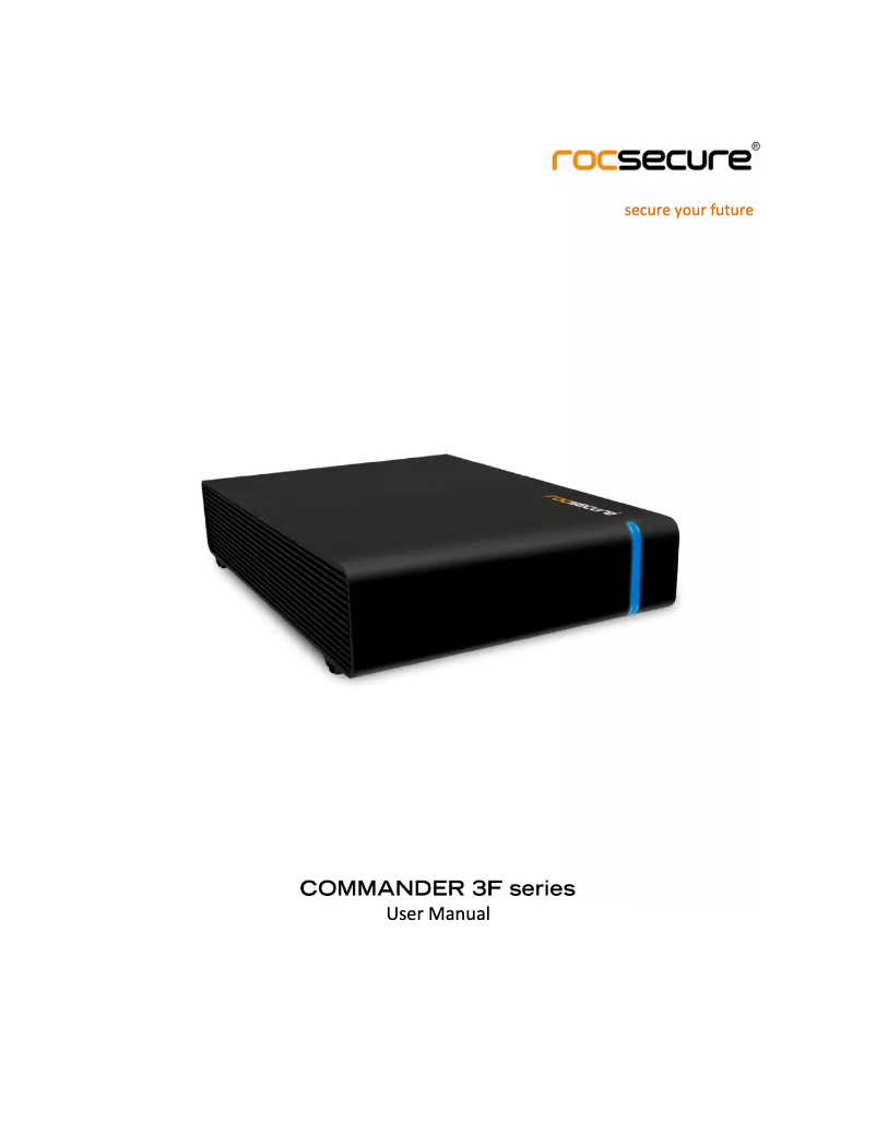 Page n°1 - Manuel utilisateur Rocstor Commander 3F