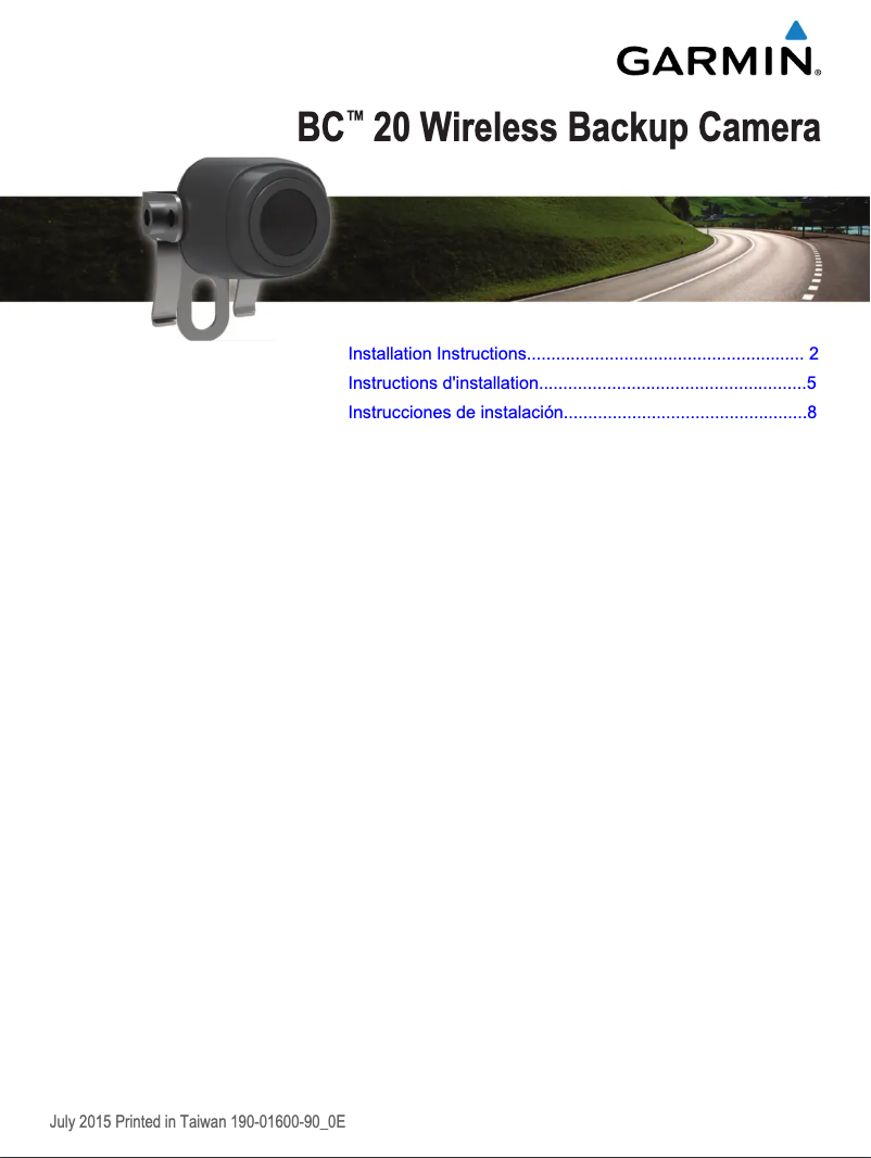 Image de la première page du manuel de l'appareil BC 20