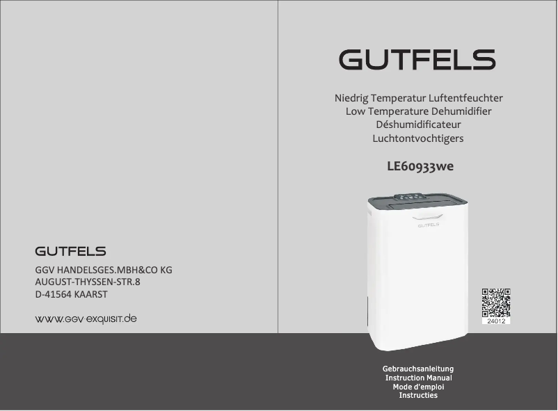 Image de la première page du manuel de l'appareil LE60933we