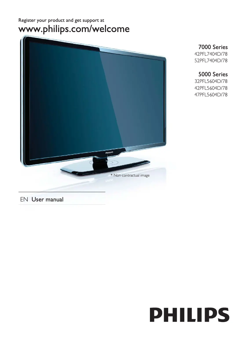 Page 1 de la notice Manuel utilisateur Philips 42PFL7404D