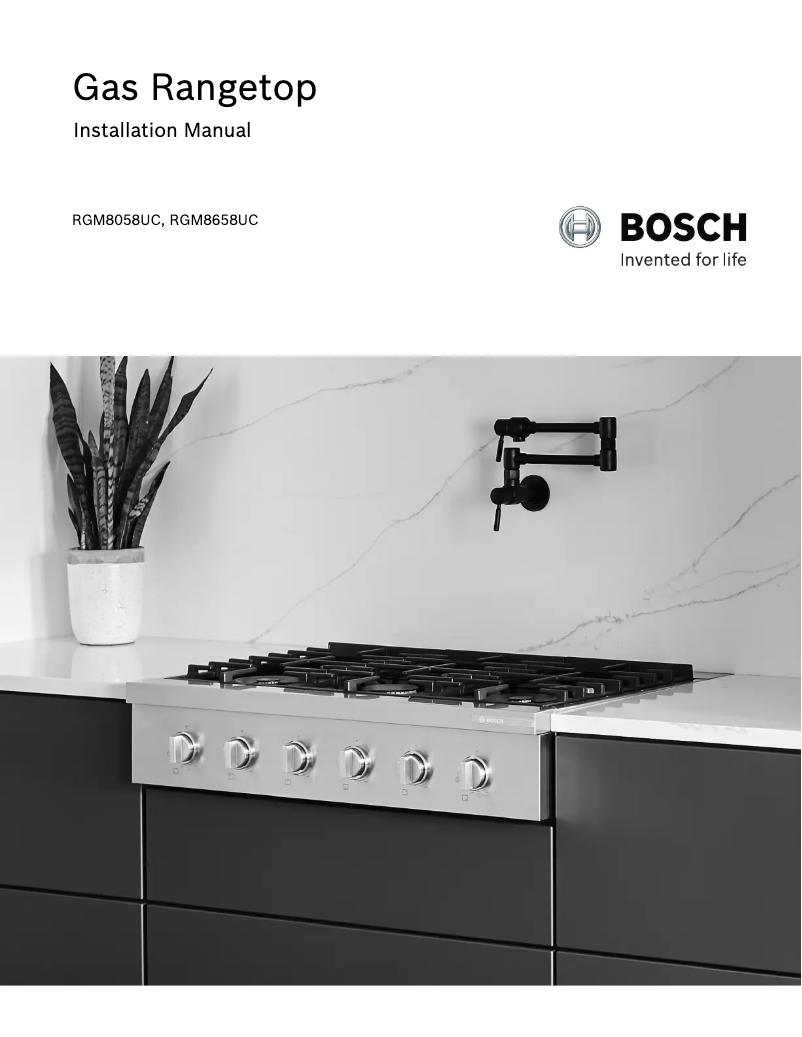 Page 1 de la notice Guide d'installation Bosch RGM8058UC