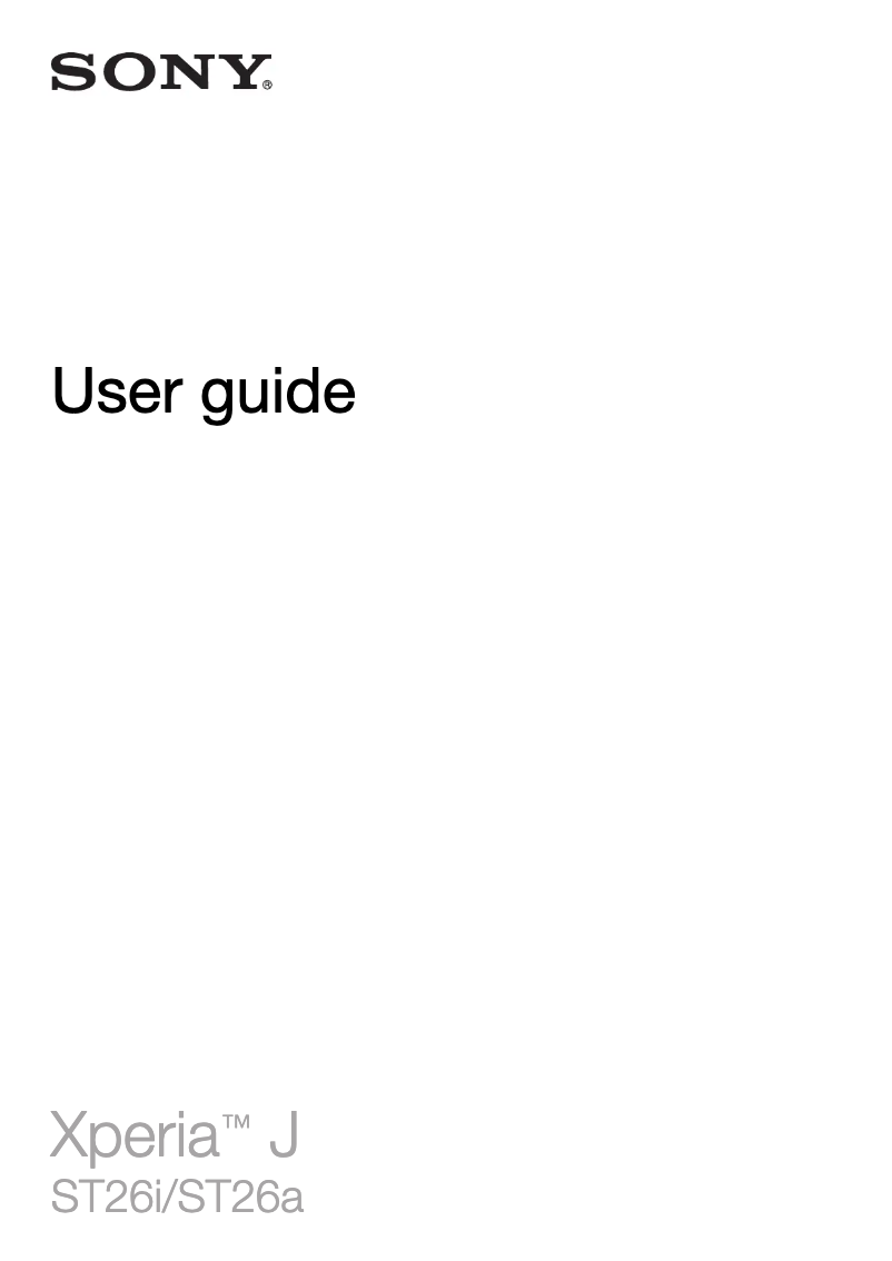 Image de la première page du manuel de l'appareil Xperia ST26i