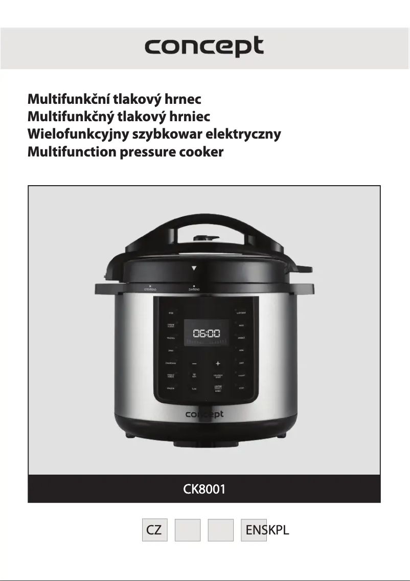 Page 1 de la notice Manuel utilisateur Concept CK8001