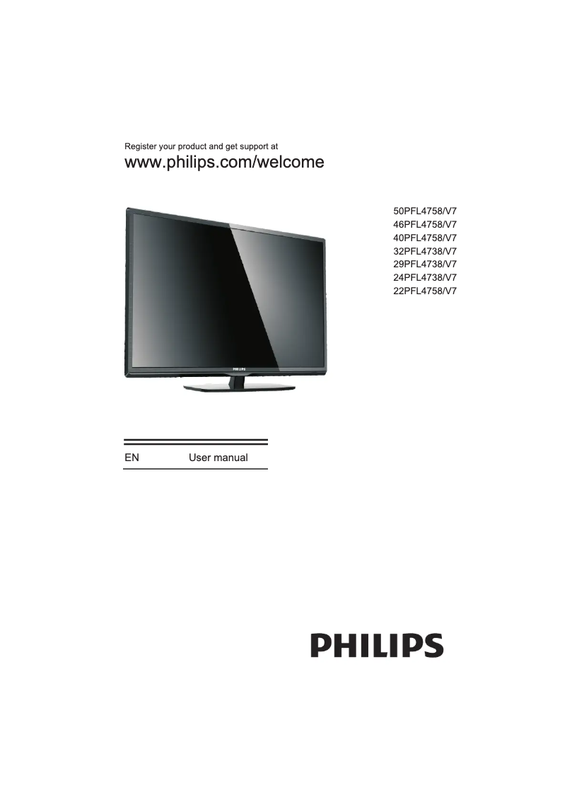 Page 1 de la notice Manuel utilisateur Philips 22PFL4758