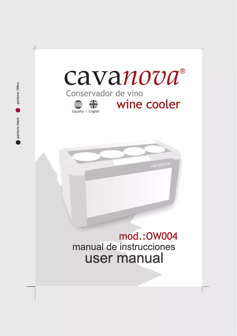 Page n°1 - Manuel utilisateur Cavanova OW004