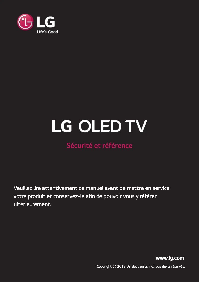 Page n°1 - Manuel utilisateur LG OLED77W8PVA