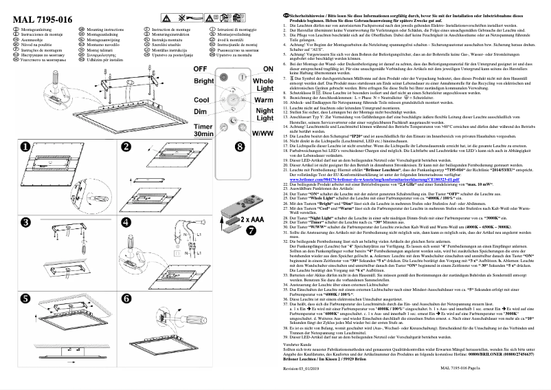 Image de la première page du manuel de l'appareil Piatto