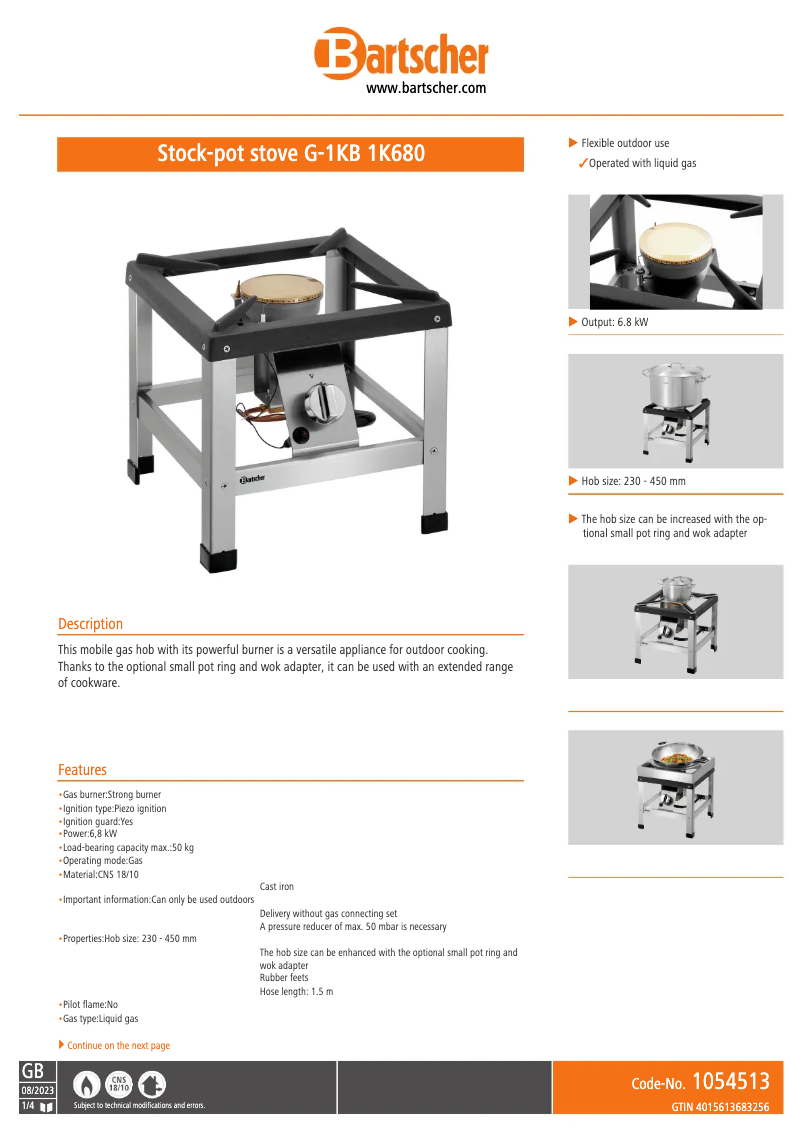 Image de la première page du manuel de l'appareil G-1KB 1K680