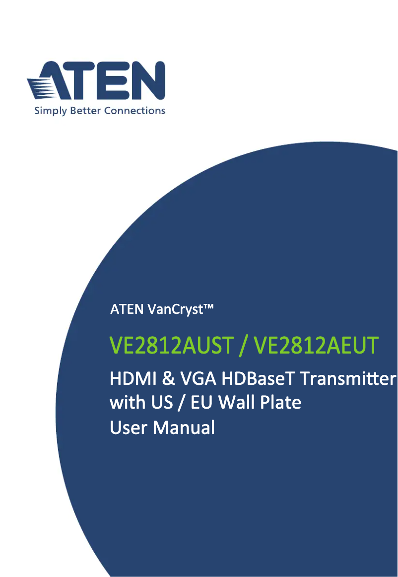 Page 1 de la notice Manuel utilisateur ATen VE2812AUST