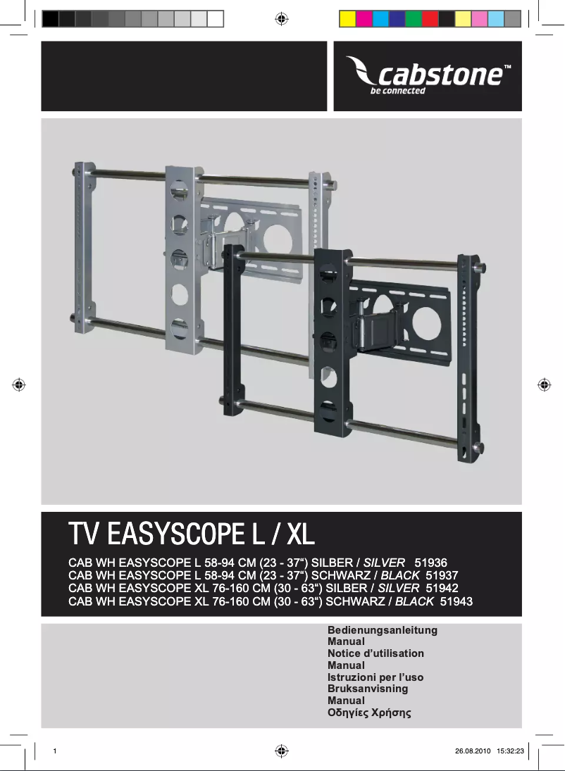 Page n°1 - Manuel utilisateur Cabstone TV EasyScope XL