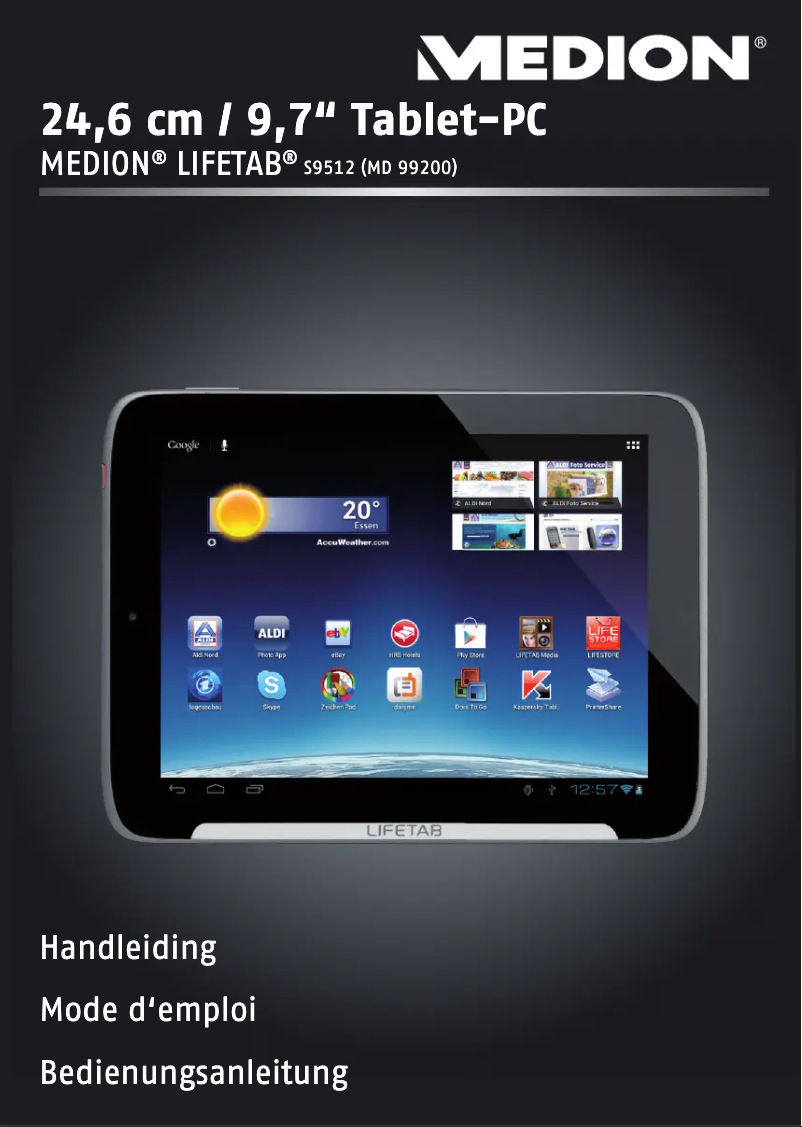 Page 1 de la notice Manuel utilisateur Medion Lifetab S9512 (MD 98138)