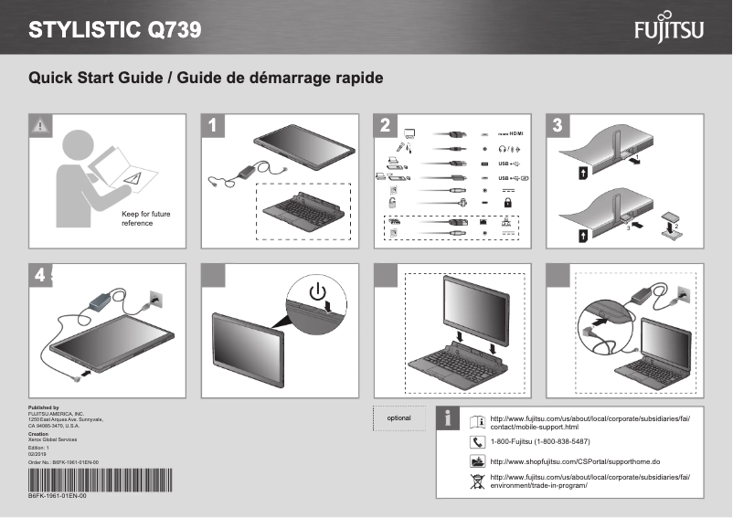 Image de la première page du manuel de l'appareil Stylistic Q739