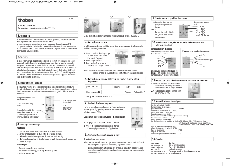 Page n°1 - Manuel utilisateur Theben CHEOPS control KNX