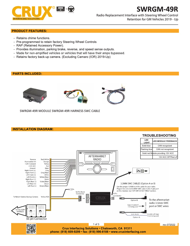 Image de la première page du manuel de l'appareil SWRGM-49R
