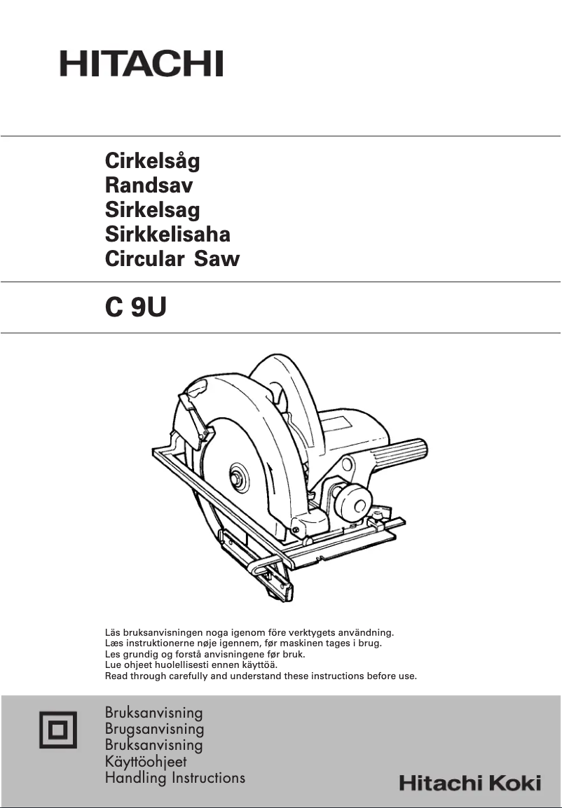 Image de la première page du manuel de l'appareil C 9U