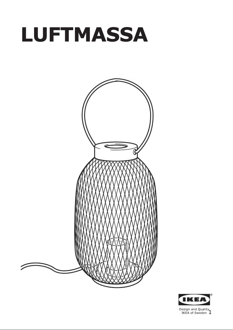 Image de la première page du manuel de l'appareil LUFTMASSA