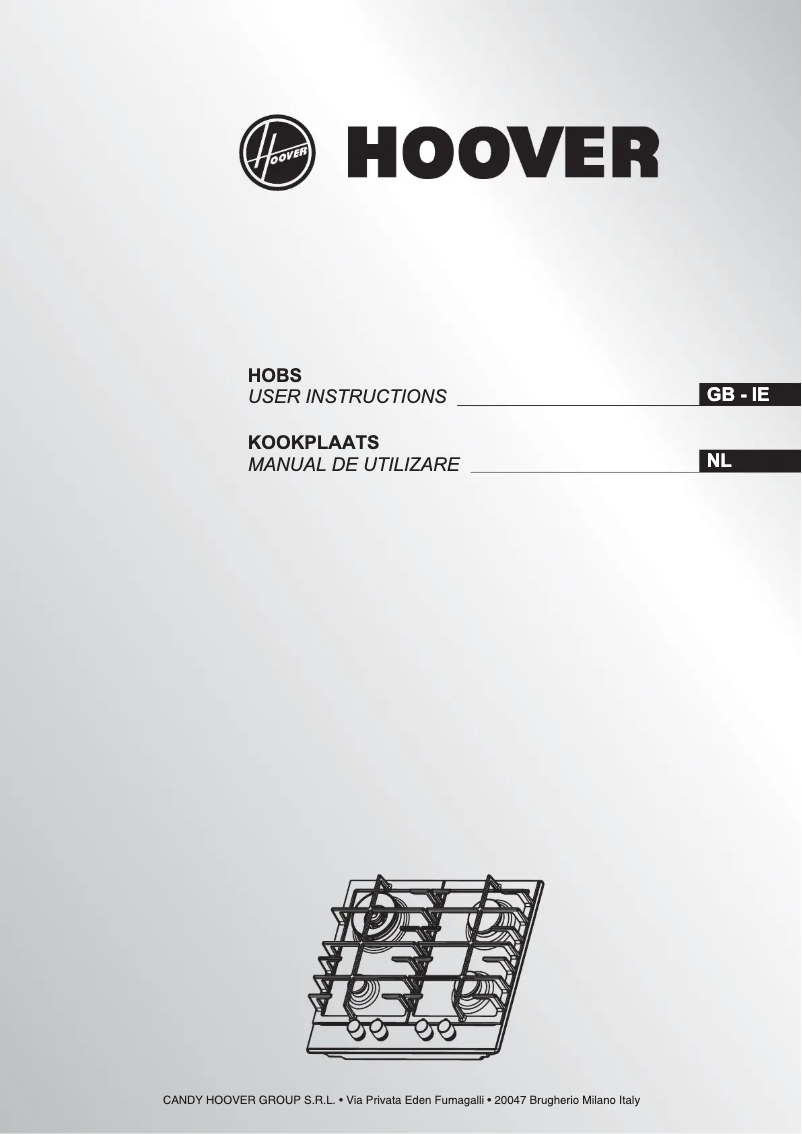 Page n°1 - Manuel utilisateur Hoover HHG6BF4WSX