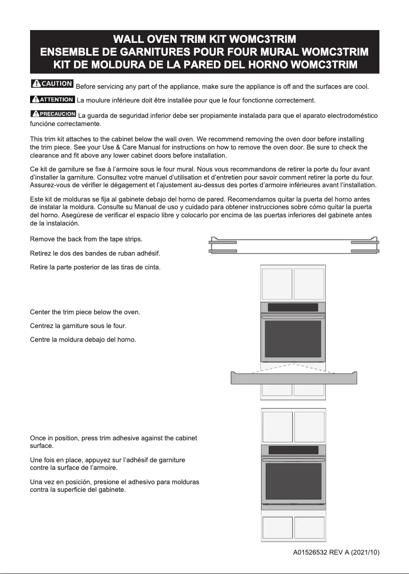 Page 1 de la notice Manuel utilisateur Frigidaire WOMC3TRIMDSS