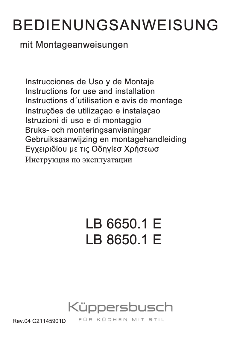 Image de la première page du manuel de l'appareil LB 6650.1E