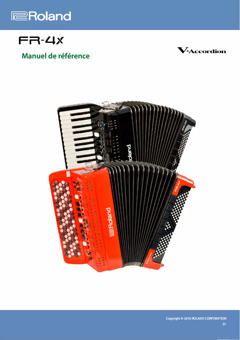 Image de la première page du manuel de l'appareil FR-4XB