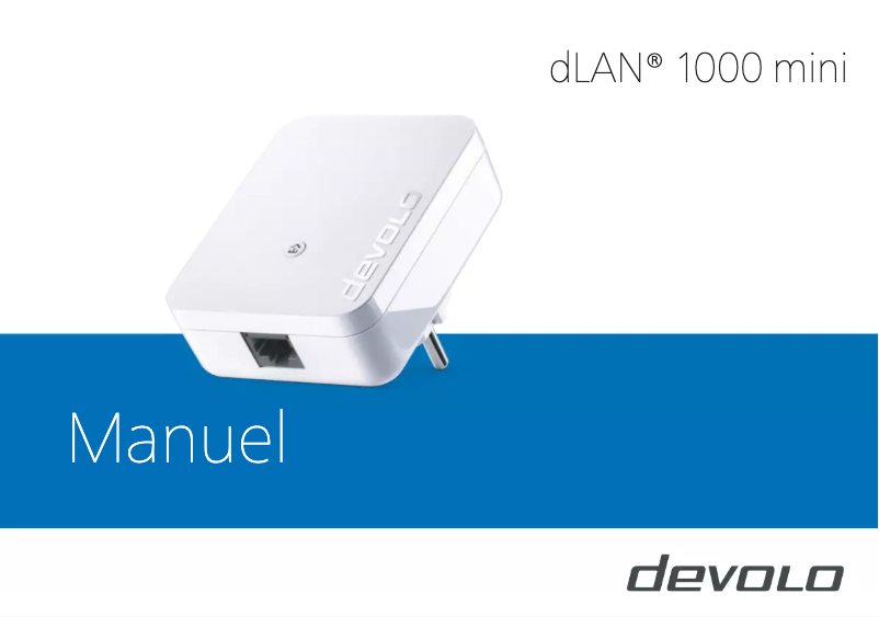 Image de la première page du manuel de l'appareil dLAN 1000 mini