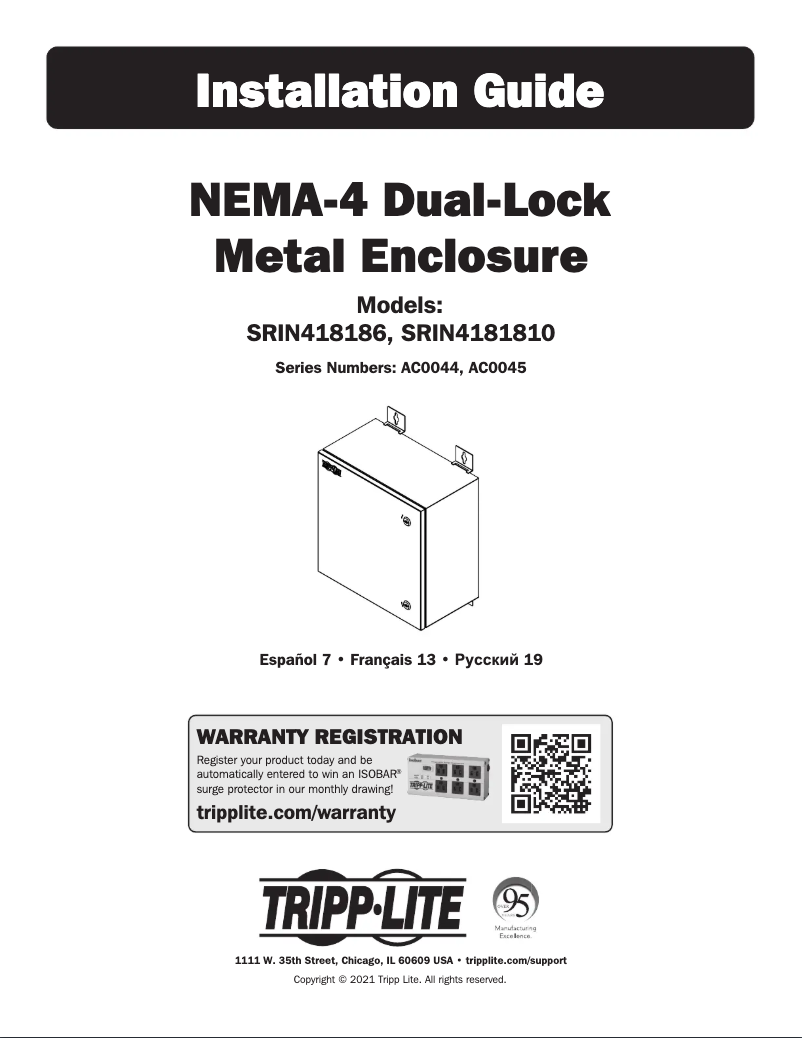 Página 1 del manual Manual de usuario Tripp Lite SRIN4181810